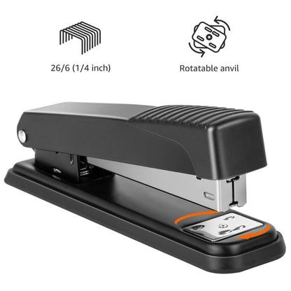 Amazon Basics Full-Strip Metal Stapler 20 Sheet Capacity, 3 Pack, Black